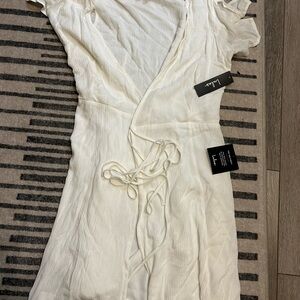 White Wrap Dress from Lulus